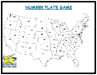 license number plate travel game 